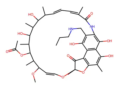 3-Propylaminomethyl rifamycin SV structure