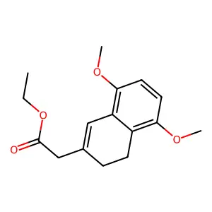 Ethyl (5,8-dimethoxy-3,4-dihydronaphthalen-2-yl)acetate structure