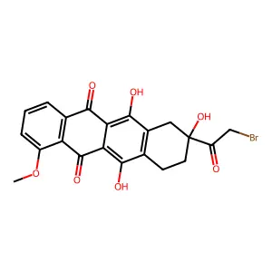 14-Brom-7-deoxydaunomycinon structure