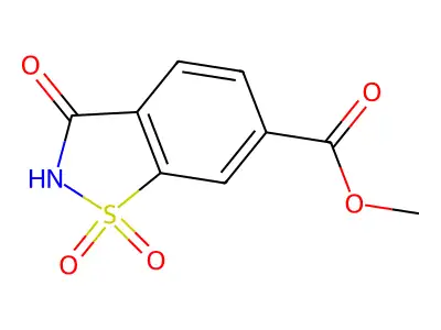 Methyl 1,1,3-trioxo-2,3-dihydro-1,2-benzothiazole-6-carboxylate structure