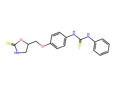 Urea, 1-(p-((2-thioxo-5-oxazolidinyl)methoxy)phenyl)-3-phenyl-2-thio- structure