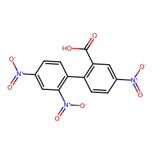 (1,1'-Biphenyl)-2-carboxylic acid, 2',4,4'-trinitro- structure