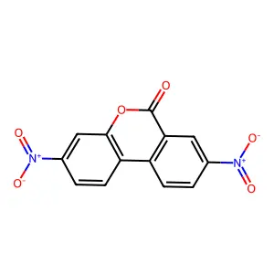 3,8-dinitro-6H-benzo[c]chromen-6-one structure