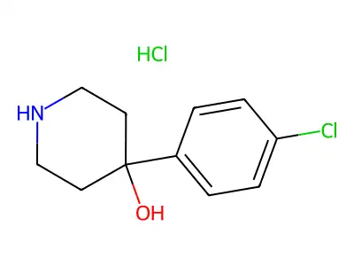 4-Piperidinol, 4-(4-chlorophenyl)-, hydrochloride structure