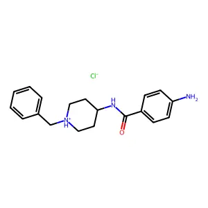 4-Amino-N-(1-benzylpiperidin-4-yl)benzamide--hydrogen chloride (1/1) structure