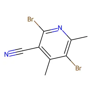 2,5-Dibromo-4,6-dimethylpyridine-3-carbonitrile structure