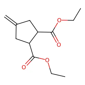 diethyl (1R,2R)-4-methylidenecyclopentane-1,2-dicarboxylate structure