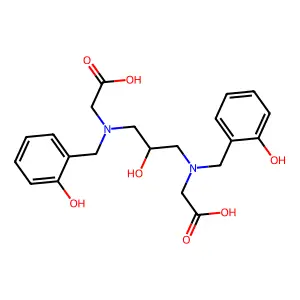 Glycine, N,N'-(2-hydroxy-1,3-propanediyl)bis(N-((2-hydroxyphenyl)methyl)- structure