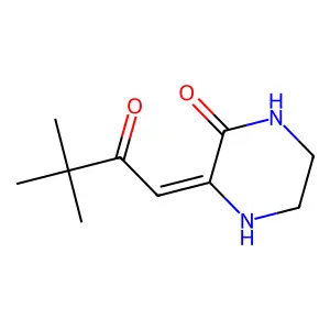 Piperazinone, 3-(3,3-dimethyl-2-oxobutylidene)- structure