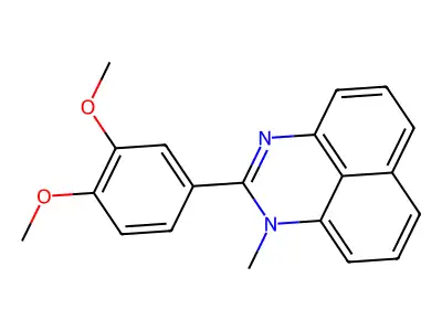 Perimidine, 2-(3,4-dimethoxyphenyl)-1-methyl- structure