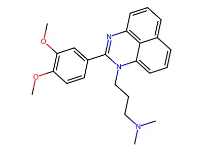 Perimidine, 2-(3,4-dimethoxyphenyl)-1-(3-(dimethylamino)propyl)- structure