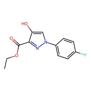 Ethyl 1-(4-fluorophenyl)-4-hydroxy-1H-pyrazole-3-carboxylate structure