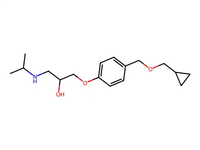 2-Propanol, 1-(4-((cyclopropylmethoxy)methyl)phenoxy)-3-((1-methylethyl)amino)- structure