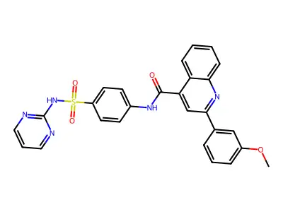 2-(3-methoxyphenyl)-N-[4-(pyrimidin-2-ylsulfamoyl)phenyl]quinoline-4-carboxamide structure