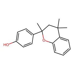 4-(2,4,4-Trimethyl-3,4-dihydro-2H-1-benzopyran-2-yl)phenol structure