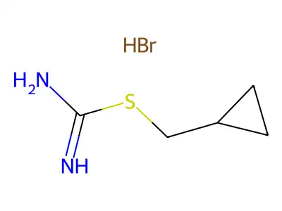 [(Cyclopropylmethyl)sulfanyl]methanimidamide hydrobromide structure