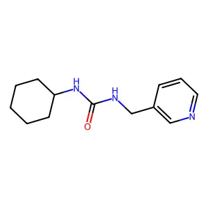 1-Cyclohexyl-3-(3-pyridylmethyl)urea structure