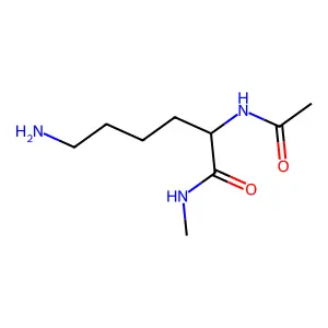 (S)-2-(Acetylamino)-6-amino-N-methylhexanamide structure