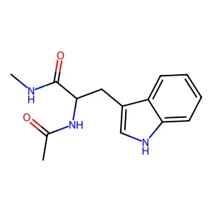 (alphaS)-alpha-(Acetylamino)-N-methyl-1H-indole-3-propanamide structure