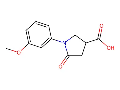 (3S)-1-(3-methoxyphenyl)-5-oxopyrrolidine-3-carboxylic acid structure