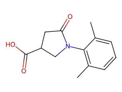 1-(2,6-Dimethylphenyl)-5-oxopyrrolidine-3-carboxylic acid structure