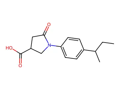 1-(4-Sec-butylphenyl)-5-oxopyrrolidine-3-carboxylic acid structure