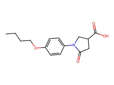 1-(4-Butoxyphenyl)-5-oxo-3-pyrrolidinecarboxylic acid structure