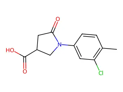1-(3,4-Dimethylphenyl)-5-oxopyrrolidine-3-carboxylic acid structure