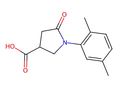 (3R)-1-(2,5-dimethylphenyl)-5-oxopyrrolidine-3-carboxylic acid structure