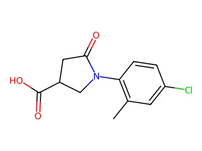1-(4-Chloro-2-methylphenyl)-5-oxopyrrolidine-3-carboxylic acid structure