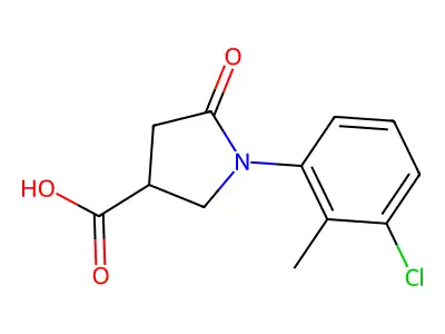 1-(3-Chloro-2-methylphenyl)-5-oxopyrrolidine-3-carboxylic acid structure