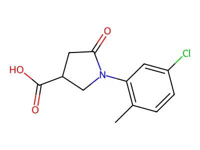 1-(5-Chloro-2-methylphenyl)-5-oxopyrrolidine-3-carboxylic acid structure