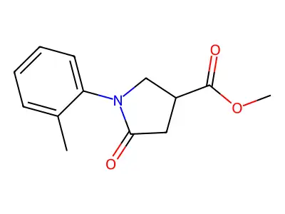 Methyl 1-(2-methylphenyl)-5-oxopyrrolidine-3-carboxylate structure