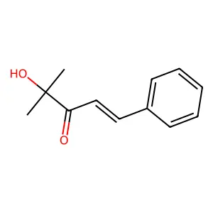(E)-4-hydroxy-4-methyl-1-phenylpent-1-en-3-one structure