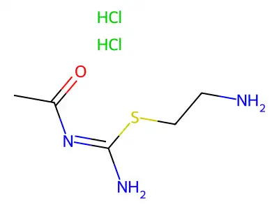 Pseudourea, 1-acetyl-2-(2-aminoethyl)-2-thio-, dihydrochloride structure