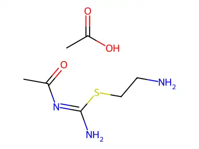 Pseudourea, 1-acetyl-2-(2-aminoethyl)-2-thio-, acetate structure