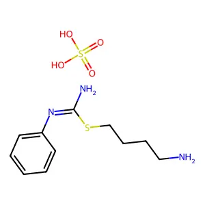 Pseudourea, 2-aminobutyl-1-phenyl-2-thio-, hydrogen sulfate structure
