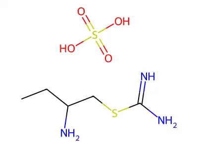 Sulfuric acid--2-aminobutyl carbamimidothioate (1/1) structure