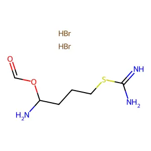 1-Amino-4-(carbamimidoylsulfanyl)butyl formate--hydrogen bromide (1/2) structure