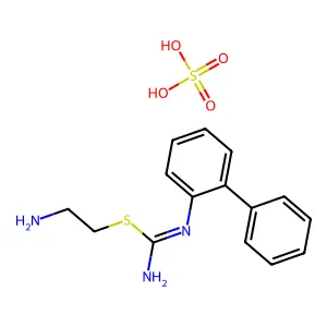 Pseudourea, 2-(2-aminoethyl)-1-(o-biphenylyl)-2-thio-, hydrogen sulfate structure