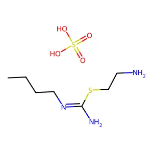 Pseudourea, 2-(aminoethyl)-N-butyl-2-thio-, hydrogen sulfate structure
