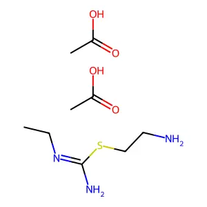 Pseudourea, 2-(2-aminoethyl)-N-ethyl-2-thio-, diacetate structure