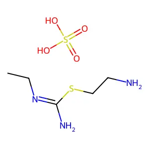 Sulfuric acid--2-aminoethyl N-ethylcarbamimidothioate (1/1) structure
