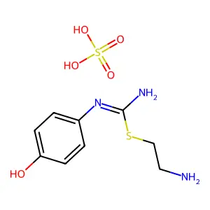 Sulfuric acid--2-aminoethyl N-(4-hydroxyphenyl)carbamimidothioate (1/1) structure