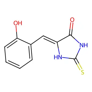(5Z)-5-[(2-hydroxyphenyl)methylidene]-2-sulfanylideneimidazolidin-4-one structure