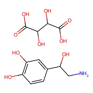 (S)-(+)-Norepinephrine L-bitartrate structure