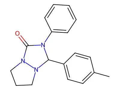 3-(4-methylphenyl)-2-phenyltetrahydro-1H,5H-pyrazolo[1,2-a][1,2,4]triazol-1-one structure