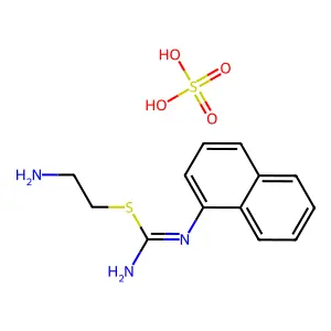 Sulfuric acid--2-aminoethyl N-naphthalen-1-ylcarbamimidothioate (1/1) structure