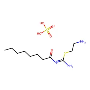 Pseudourea, 2-(2-aminoethyl)-N-octanoyl-2-thio-, hydrogen sulfate structure