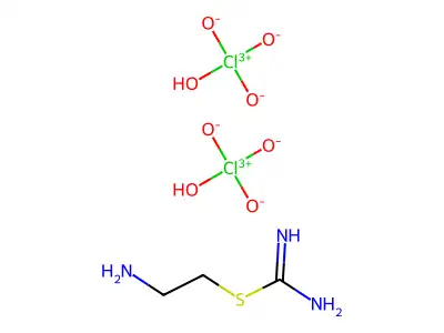 Pseudourea, 2-aminoethyl-2-thio-, dihydrogenperchlorate structure